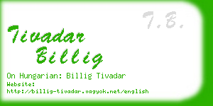 tivadar billig business card